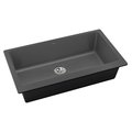 Elkay Quartz Luxe 35-7/8 X 19 X 9 Single Bowl Undermount Kitchen Sink With Perfect Drain Charcoal ELXRUP3620CH0